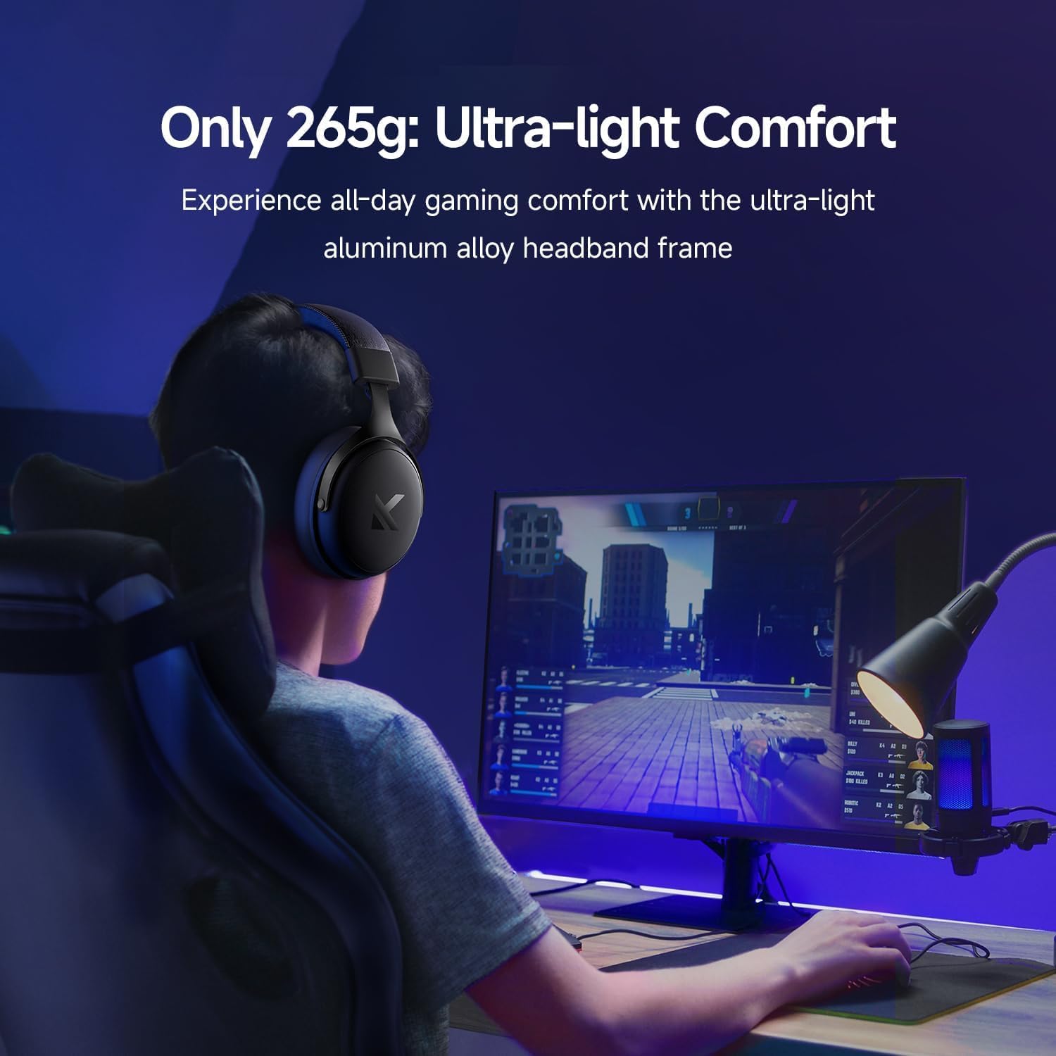 MCHOSE V9 Pro 7.1 Surround Sound FPS Wireless Gaming Headset - Image 7