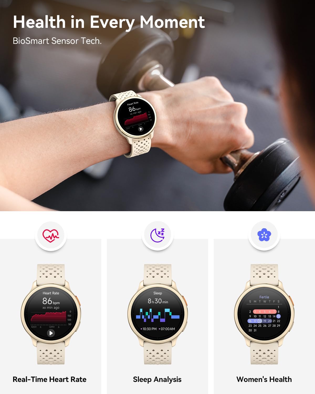 Quican Smart Watches for Women Men, 1.27" Round, Answer/Make... - Image 5
