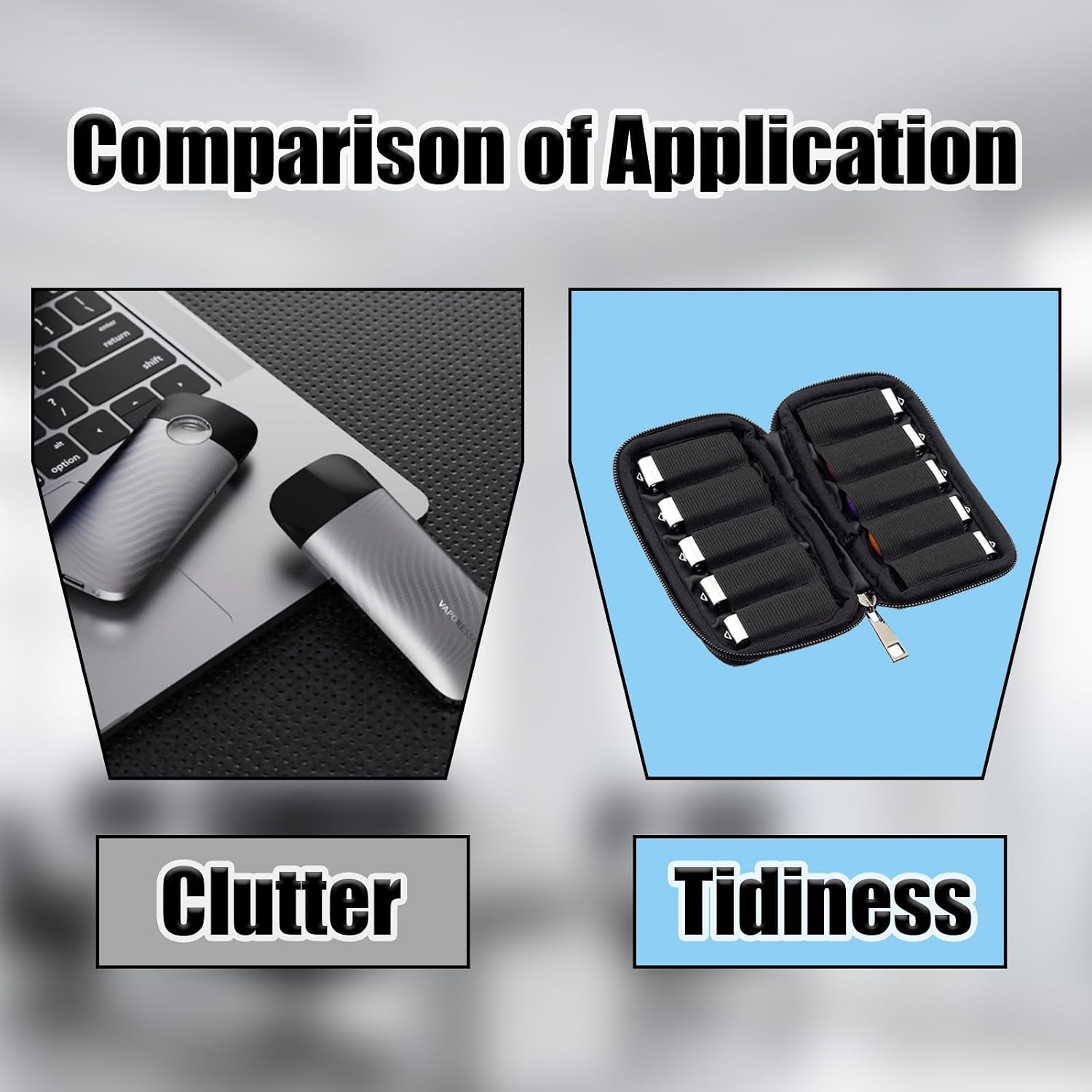 USB Storage Case, 10-Slot Thumb Drive Holder Bag, Electronic... - Image 4