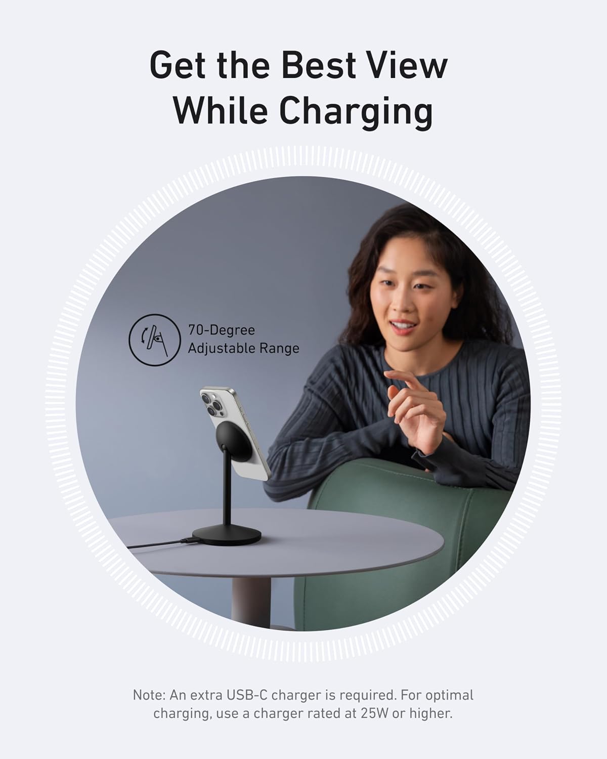 Anker MagGo Qi2 15W Fast Charging MagSafe Charger Stand with... - Image 7