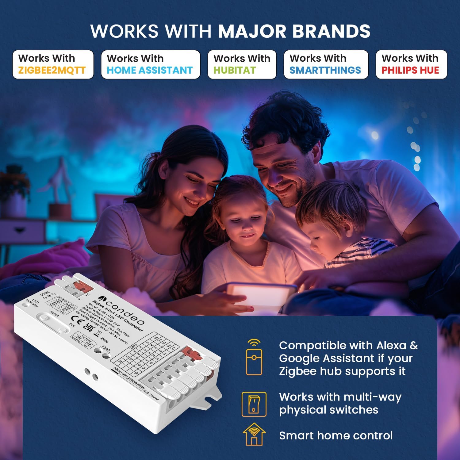 ZigBee LED Strip Controller - Compatible with Home Assistant... - Image 3