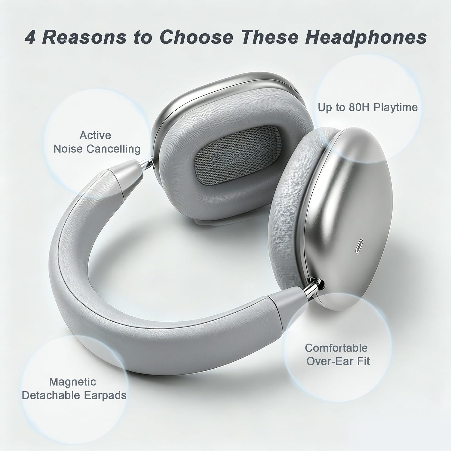Wireless Over-Ear Headphones with Magnetic Earpads - Image 3
