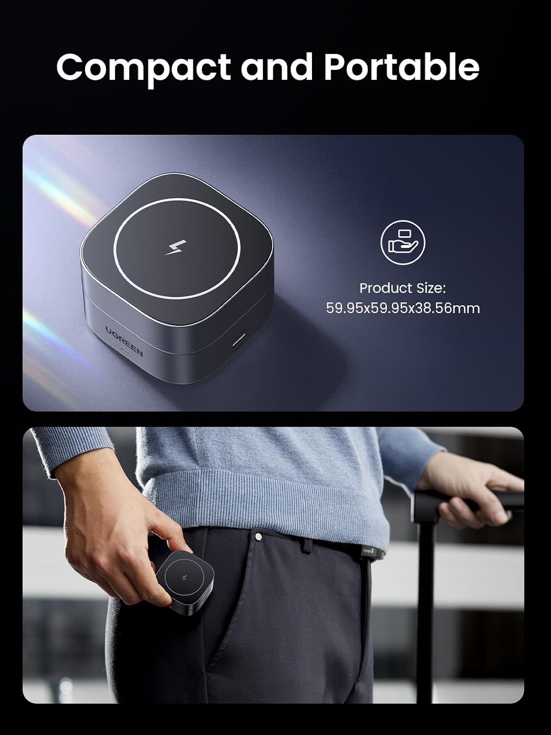 UGREEN 2-in-1 for MagSafe Charger, Wireless Charger Stand wi... - Image 9