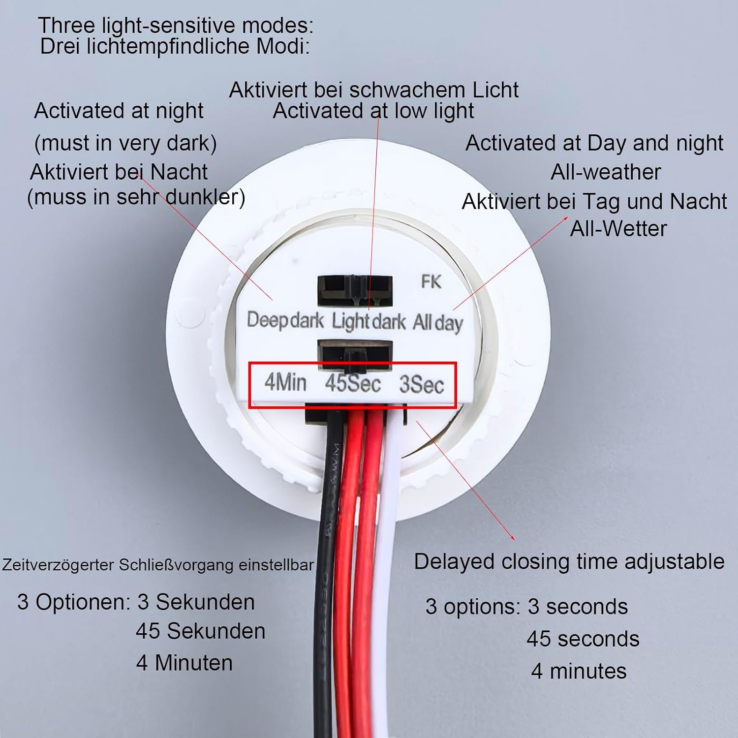 STBTECH DC 12V/24V Motion Sensor Light Switch,PIR Smart Infr... - Image 4