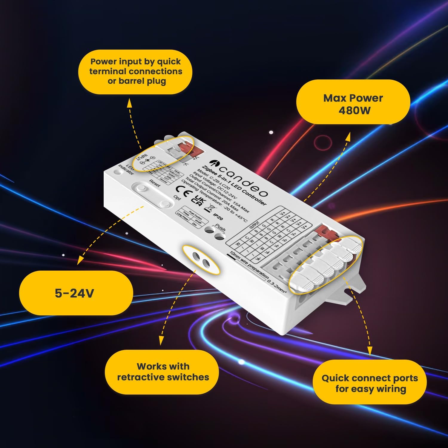 ZigBee LED Strip Controller - Compatible with Home Assistant... - Image 6