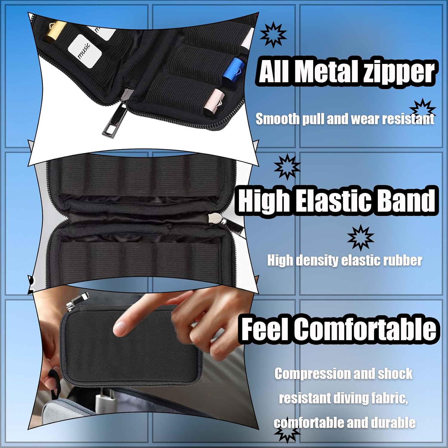 USB Storage Case, 10-Slot Thumb Drive Holder Bag, Electronic... - Image 7