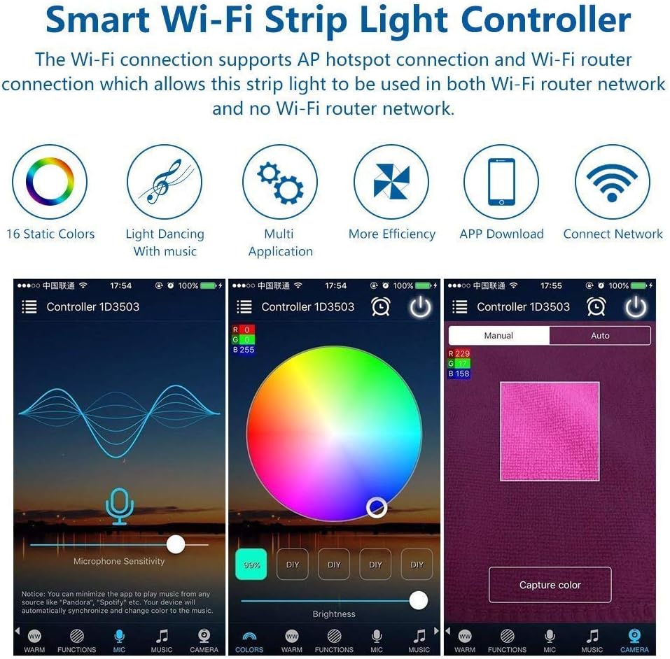iNextStation Smart RGB WiFi LED Controller 4-Pin Output Voic... - Image 3