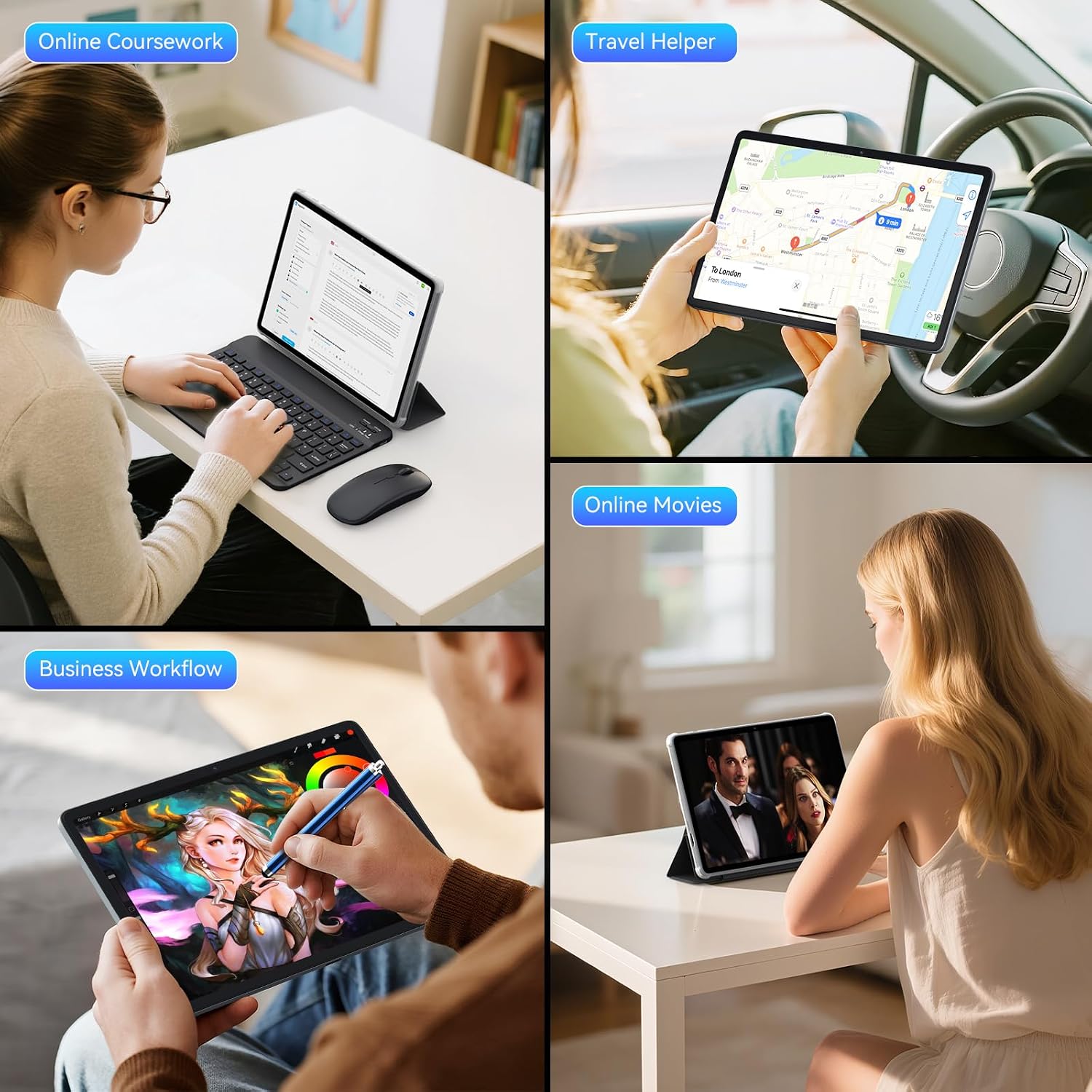 Tablet with Keyboard, Android 16 Tablet, 24GB +256GB/2TB, 4 ... - Image 8