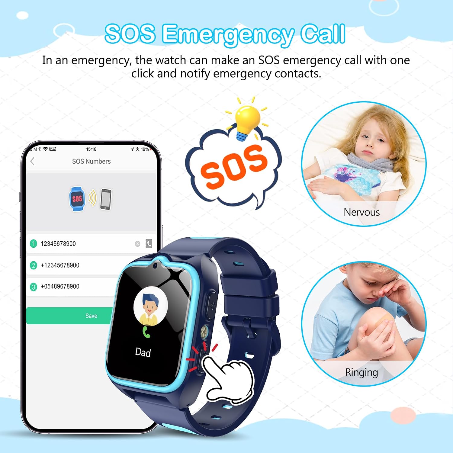 Kids Smart WatchοΌ4G Smartwatch for Boys and Girls,GPS,Voice ... - Image 5