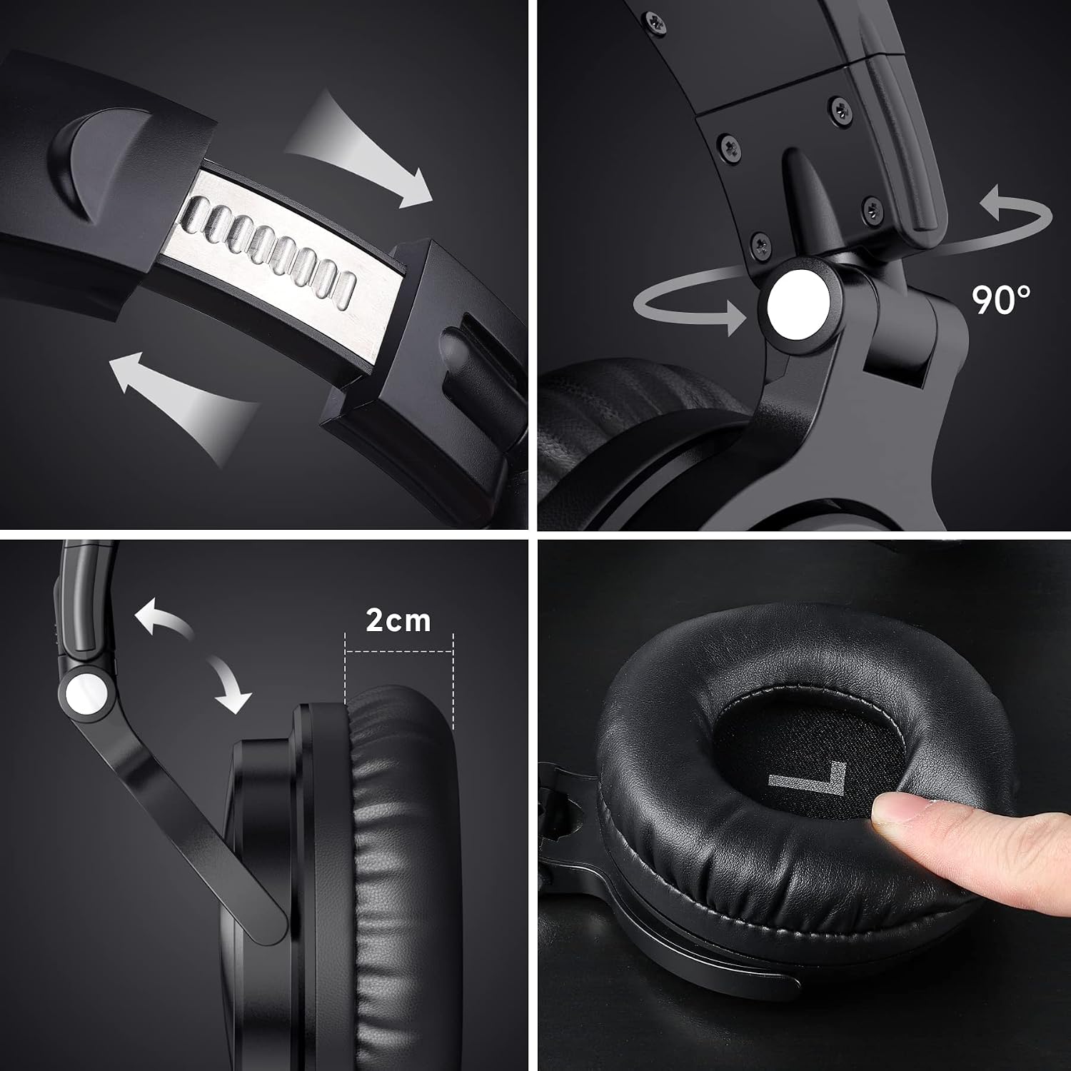 OneOdio Pro C Wireless Bluetooth Over-Ear Headphones, 110H P... - Image 6