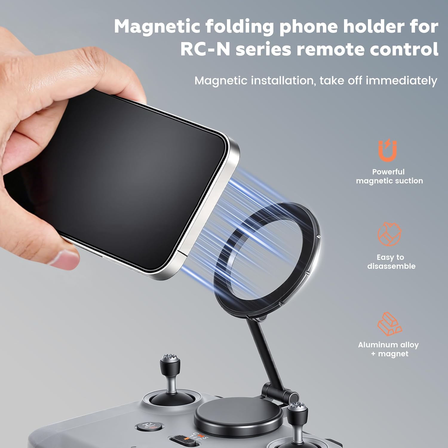 STARTRC Adjustable Magnetic Phone Stand for DJI RC-N/N1/N2/N... - Image 2