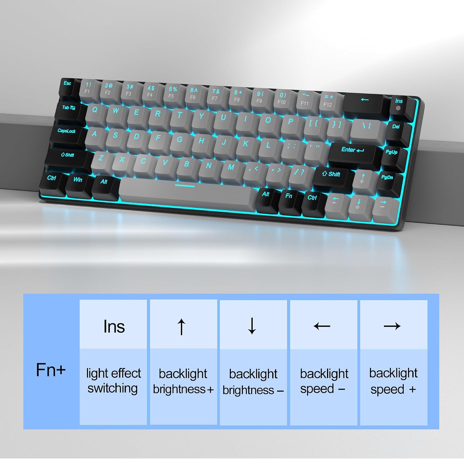 MageGee Portable 60% Mechanical Gaming Keyboard, LED Blue Ba... - Image 6