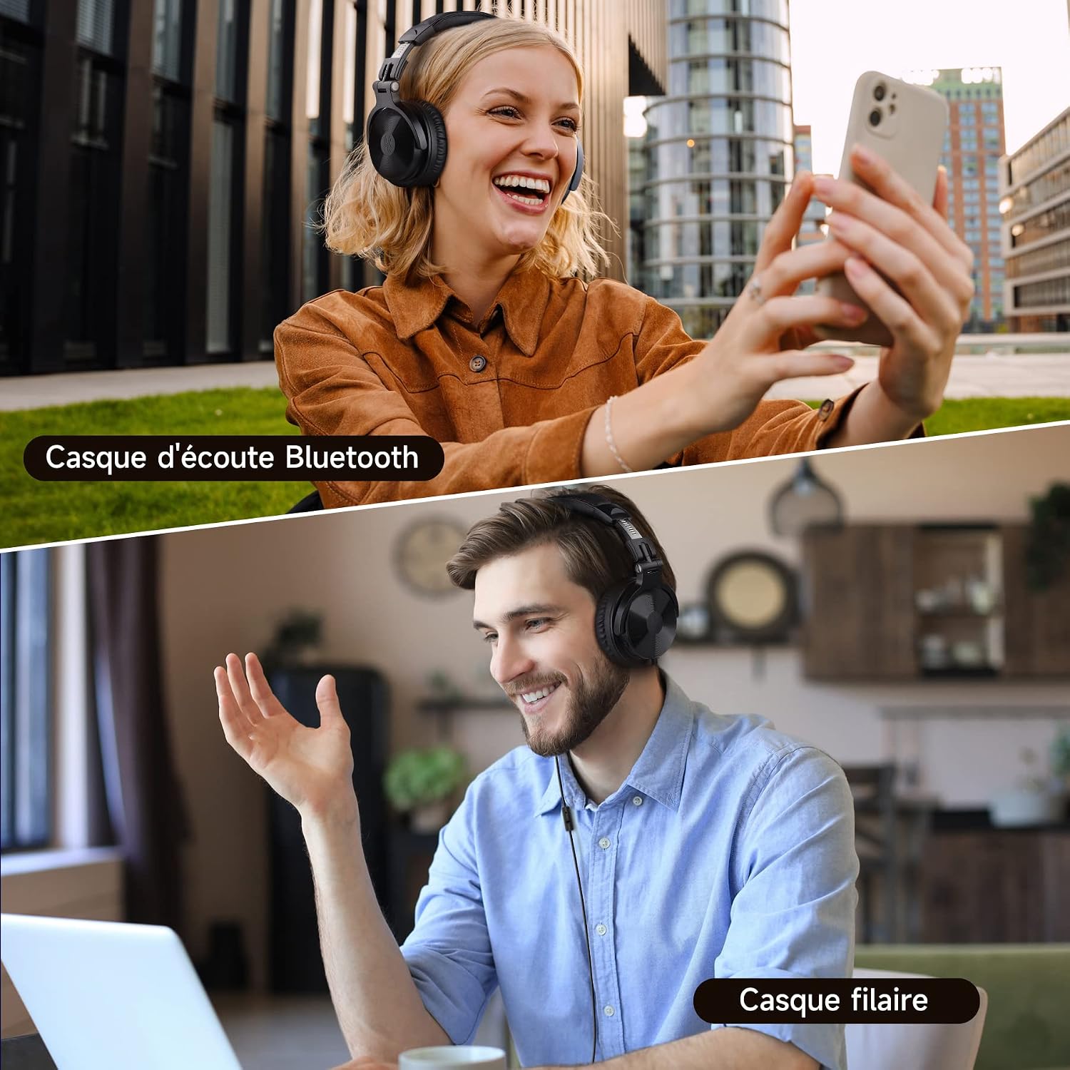 OneOdio Pro C Wireless Bluetooth Over-Ear Headphones, 110H P... - Image 4