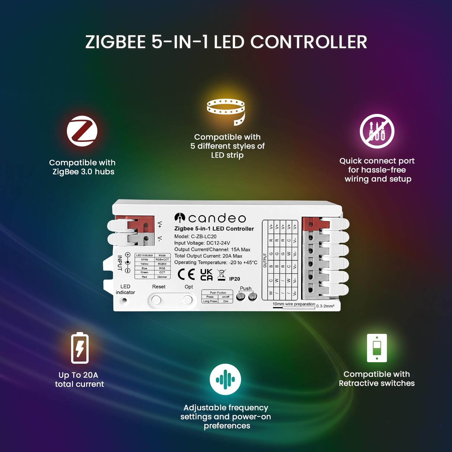 ZigBee LED Strip Controller - Compatible with Home Assistant... - Image 4