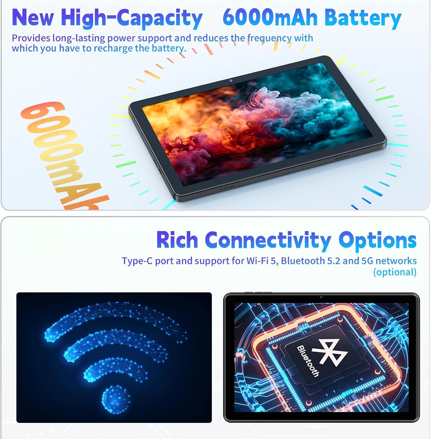 Tablet 10 inch Android 15, 18GB RAM 128 ROM, 6000mAh - Image 5