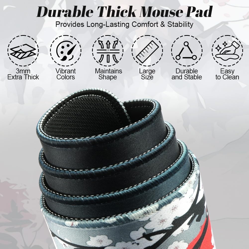 Large Gaming Mouse Pad, 800 x 300 x 3 MM Waterproof Mat for ... - Image 4