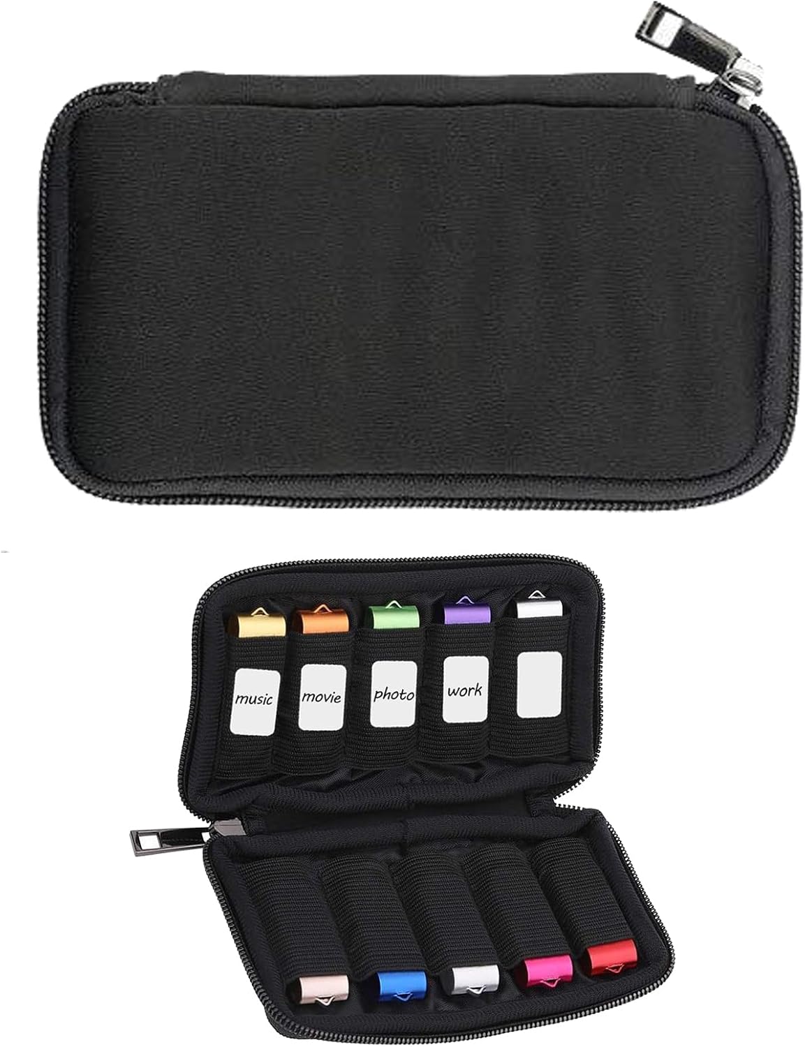 USB Storage Case, 10-Slot Thumb Drive Holder Bag, Electronic... - Image 3