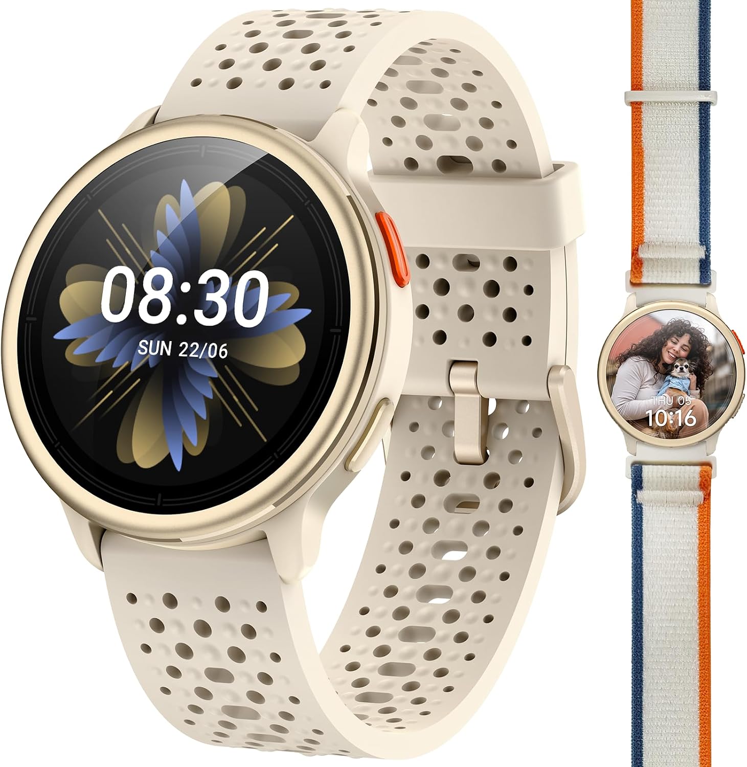 Quican Smart Watches for Women Men, 1.27" Round, Answer/Make... - Image 2