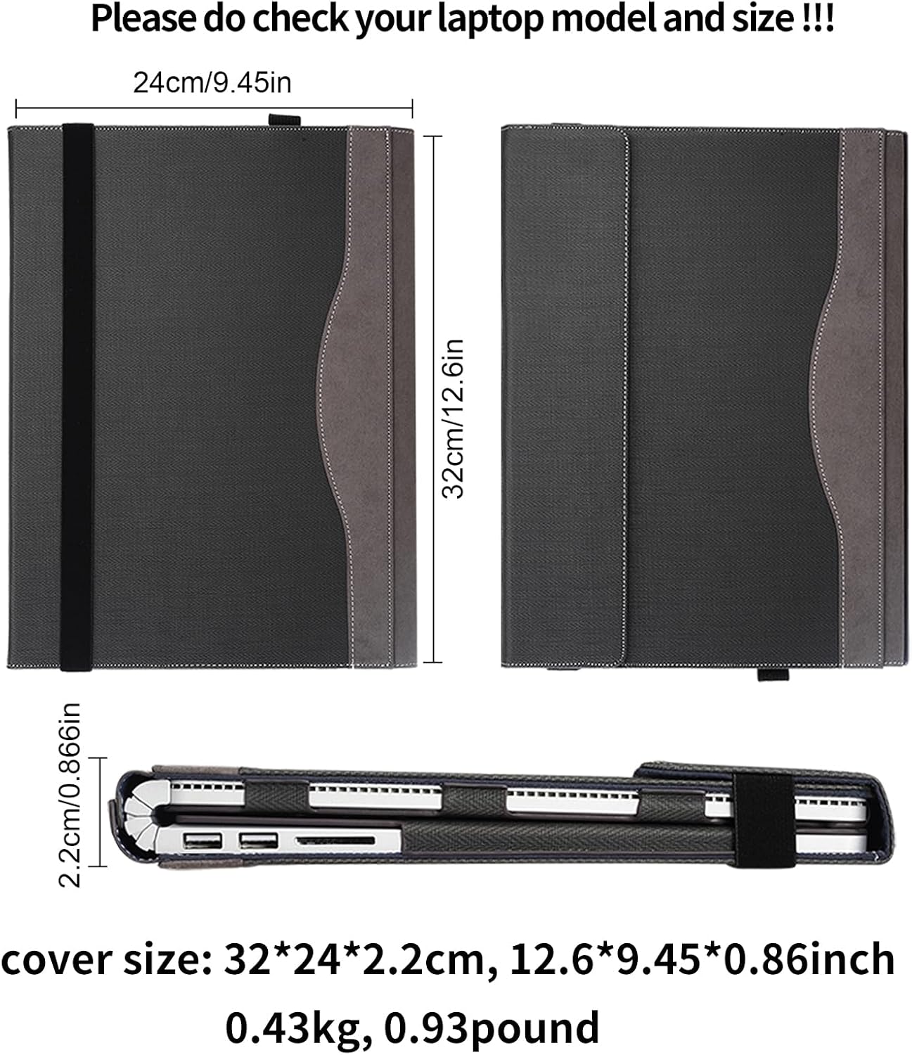 Detachable Laptop Case for Microsoft Surface Book 3 2 1 13.5... - Image 5