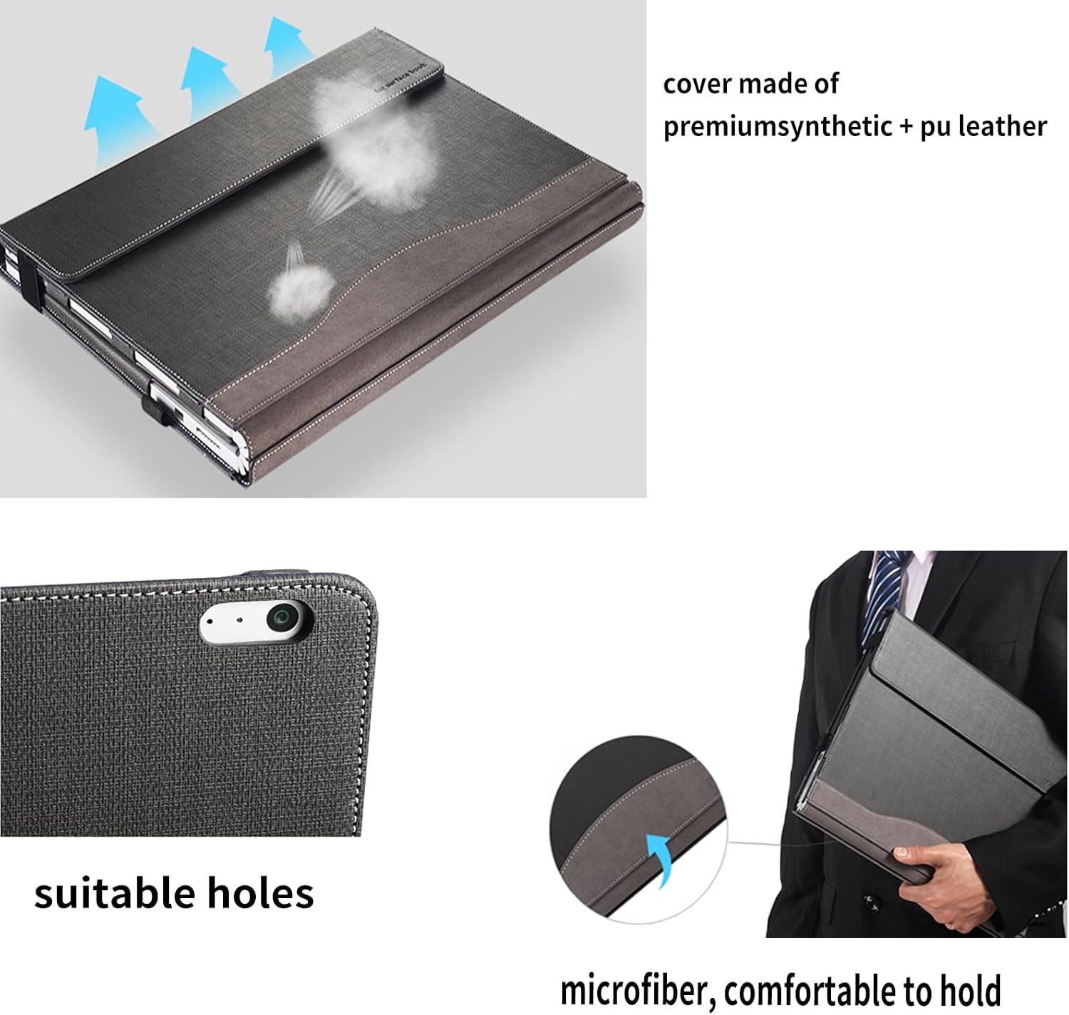 Detachable Laptop Case for Microsoft Surface Book 3 2 1 13.5... - Image 8