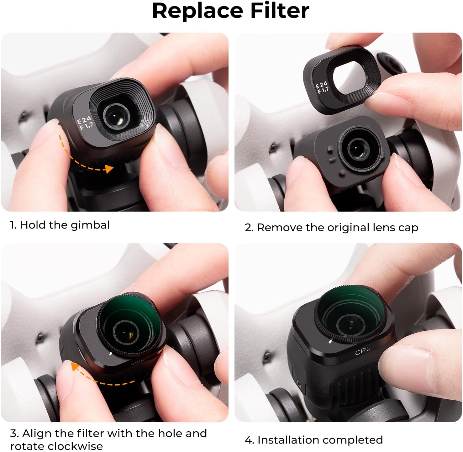 K&F Concept Filter Kit for DJI Mini 4 Pro, CPL ND8 ND16 ND32... - Image 7