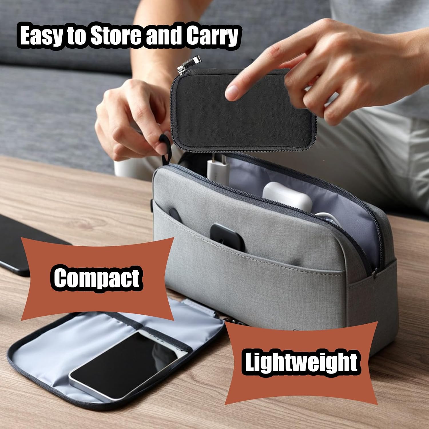 USB Storage Case, 10-Slot Thumb Drive Holder Bag, Electronic... - Image 5