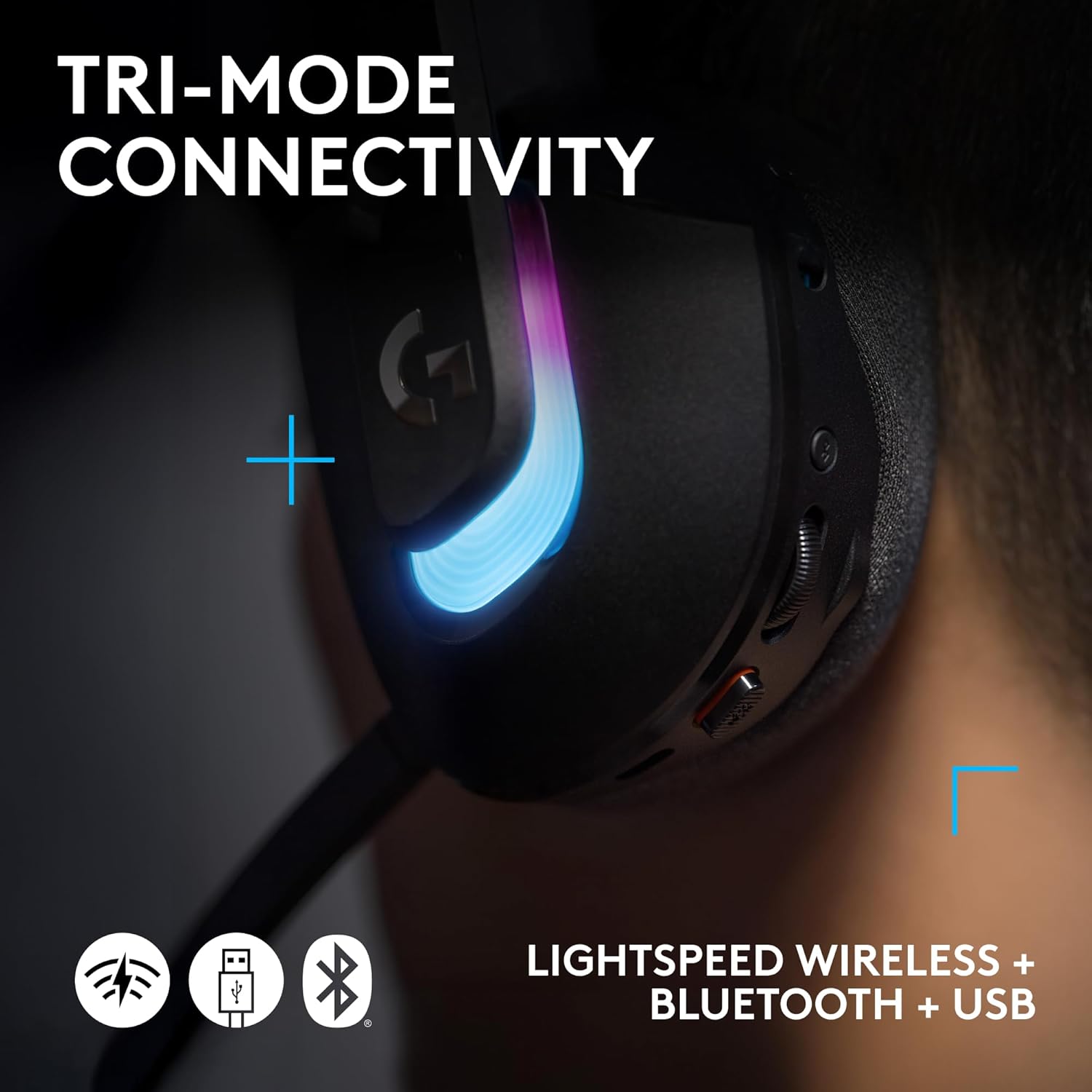 Logitech G G522 LIGHTSPEED Wireless Gaming Headset (Black) - Image 6