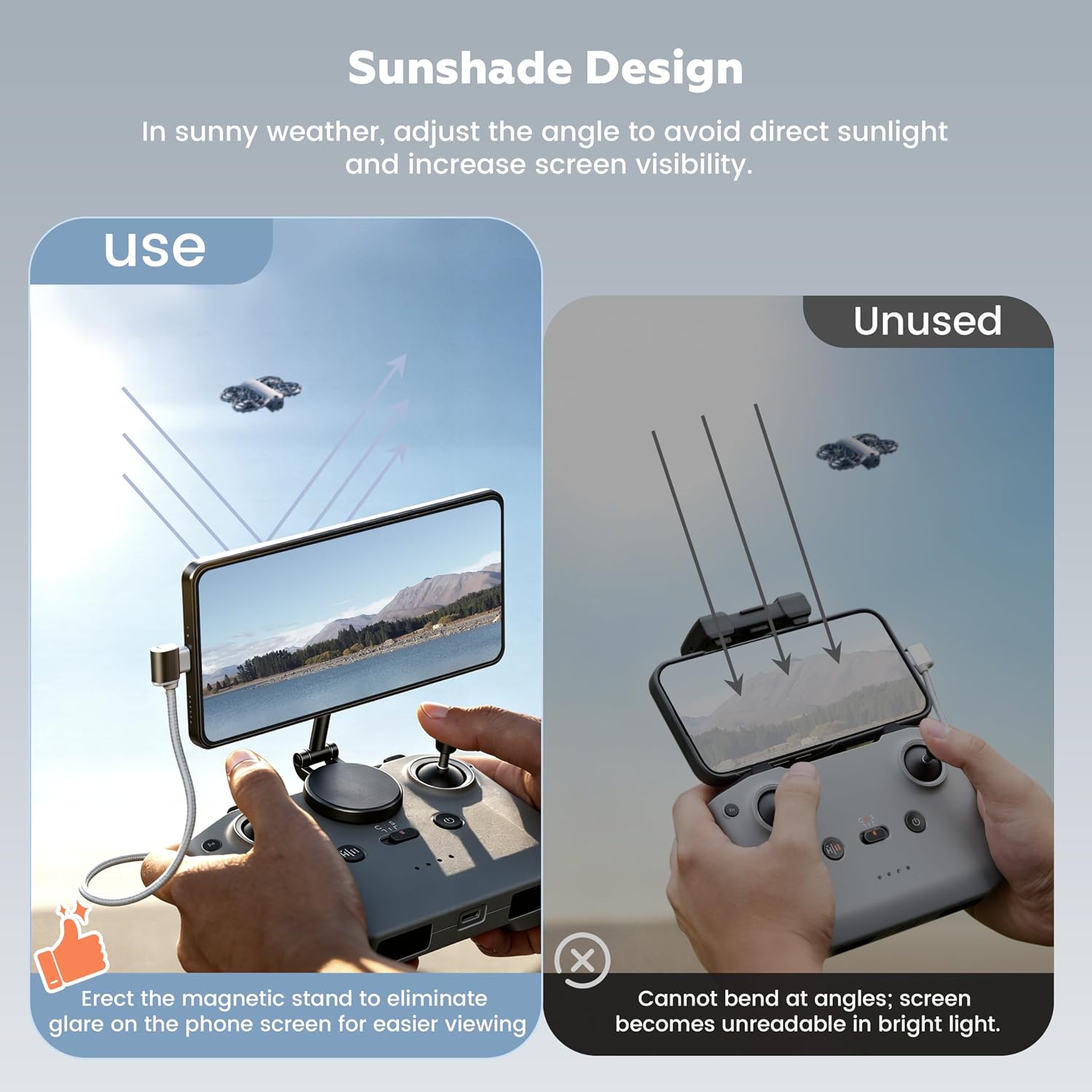 STARTRC Adjustable Magnetic Phone Stand for DJI RC-N/N1/N2/N... - Image 3