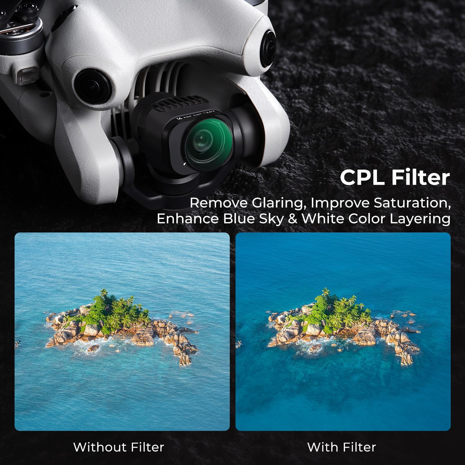 K&F Concept Filter Kit for DJI Mini 4 Pro, CPL ND8 ND16 ND32... - Image 3