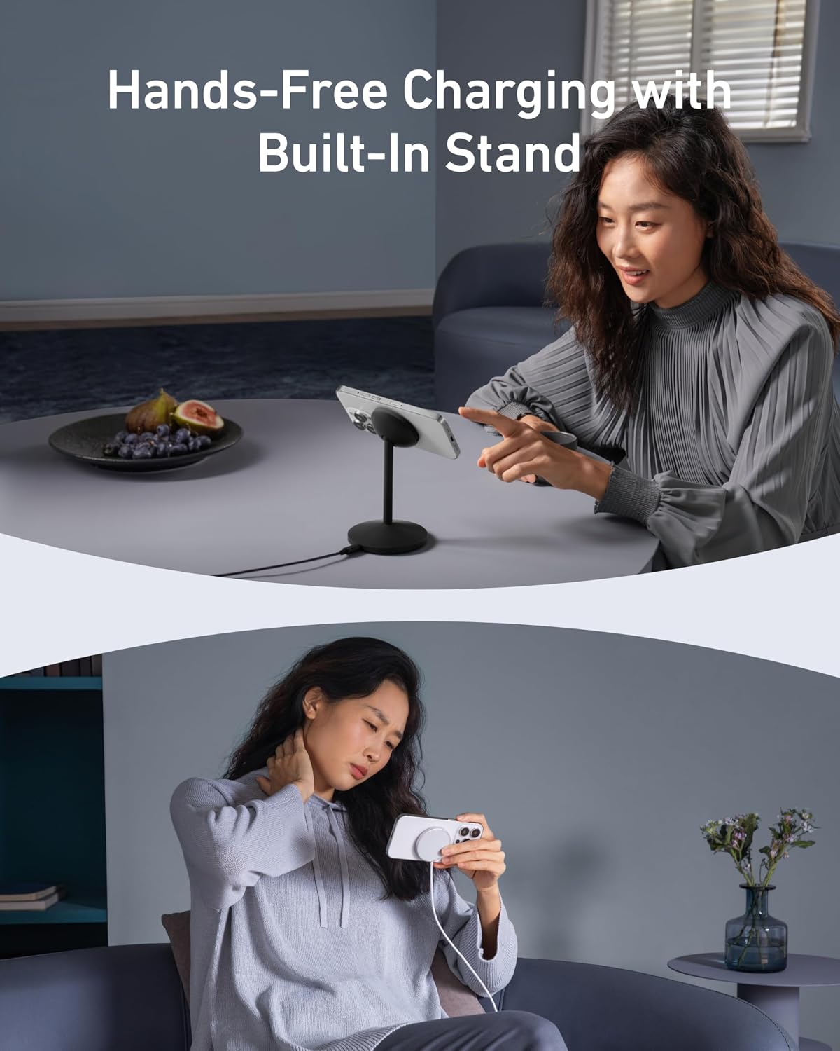 Anker MagGo Qi2 15W Fast Charging MagSafe Charger Stand with... - Image 5